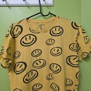 Rue21 Yellow Graphic Smiley Tee